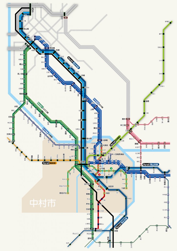 中村市鉄道路線図